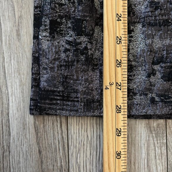 NWT Lafayette 148 New York Silver Multi Metallic Printed Pencil Skirt Size 2 - Picture 8 of 12
